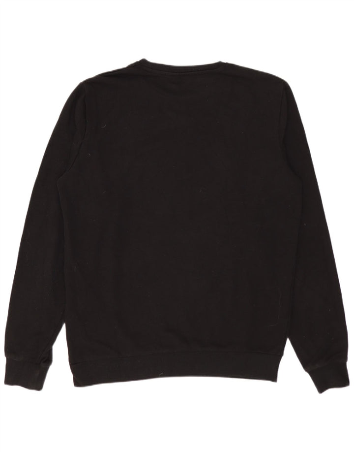 Kappa Herren-Sweatshirt-Pullover, mittelschwarz, Baumwolle
