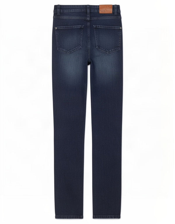 Zara Damen High Rise Slim Jeans EU 36 XS W26 L31 Marineblau