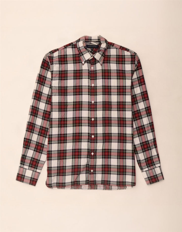 Tommy Hilfiger Herren-Flanellhemd XL, rot kariert, Baumwolle