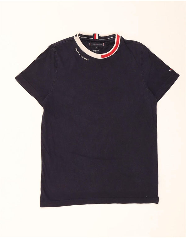 Tommy Hilfiger Herren T-Shirt Top Small Marineblau Baumwolle
