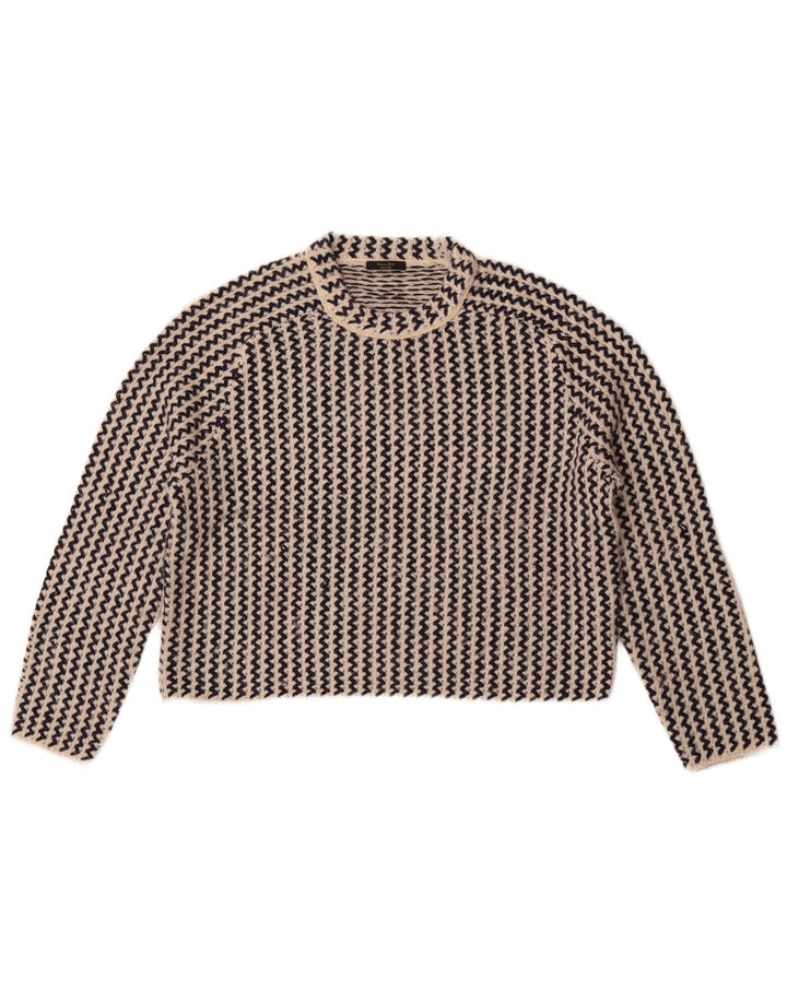 Massimo Dutti Damen-Pullover, bauchfrei, Rundhalsausschnitt, Gr