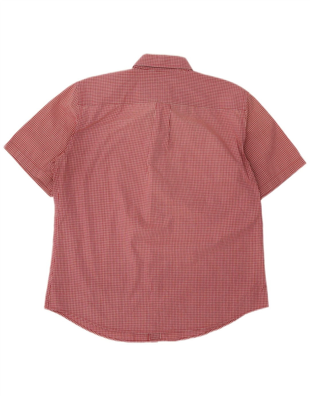 Dockers Herren-Hemd, kurzärmelig, normale Passform, Größe 16 1/2, Größe L, rote Baumwolle