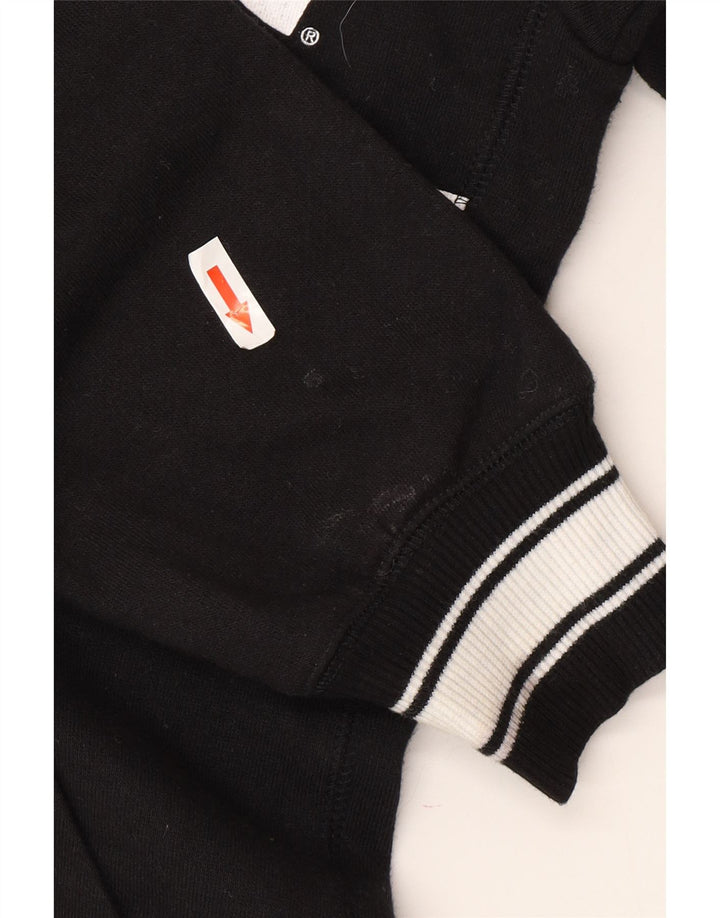 Starter Herren-Kapuzenpullover mit grafischem Reißverschluss, Größe S, schwarze Baumwolle
