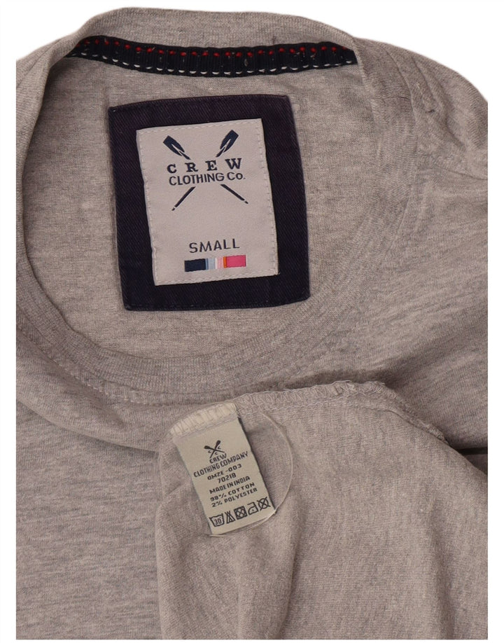 Crew Clothing Herren T-Shirt Top Small Grau Baumwolle