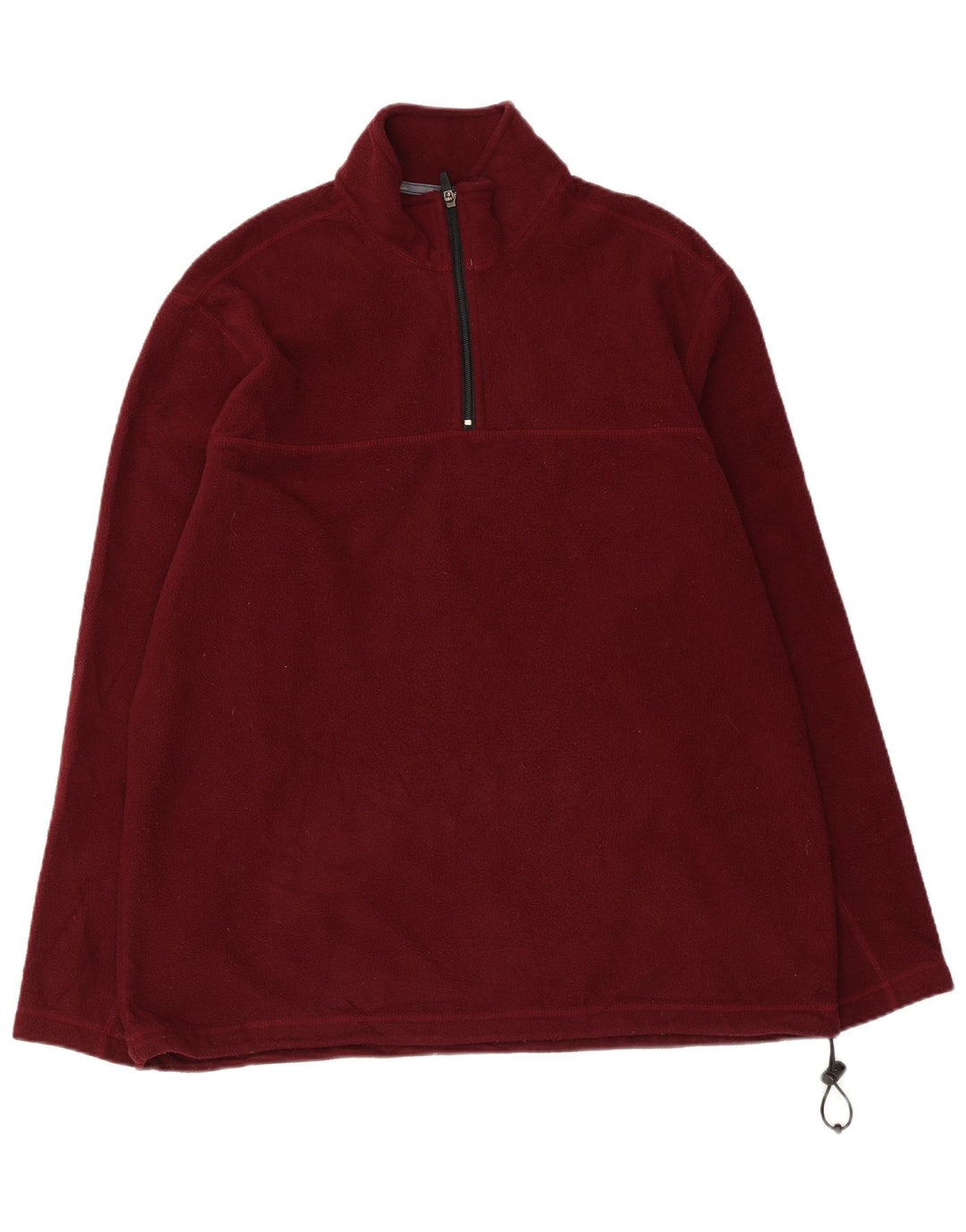 Eddie Bauer Herren-Fleecepullover mit Reißverschluss am Hals, großes kastanienbraunes Polyester