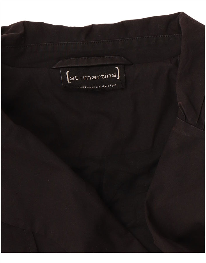 St-Martins Damen Trenchcoat UK 12 Medium Schwarz