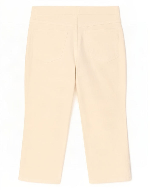 Marks & Spencer Womens Capri Jeans UK 14 Medium W30 L20 White Cotton