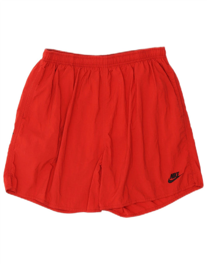 Nike Herren Sportshorts UK 34/36 Großes rotes Nylon
