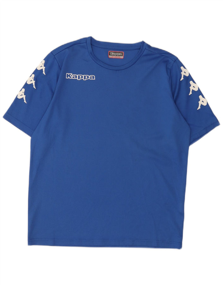 Kappa Herren Grafik-T-Shirt-Oberteil Mittelblaues Polyester