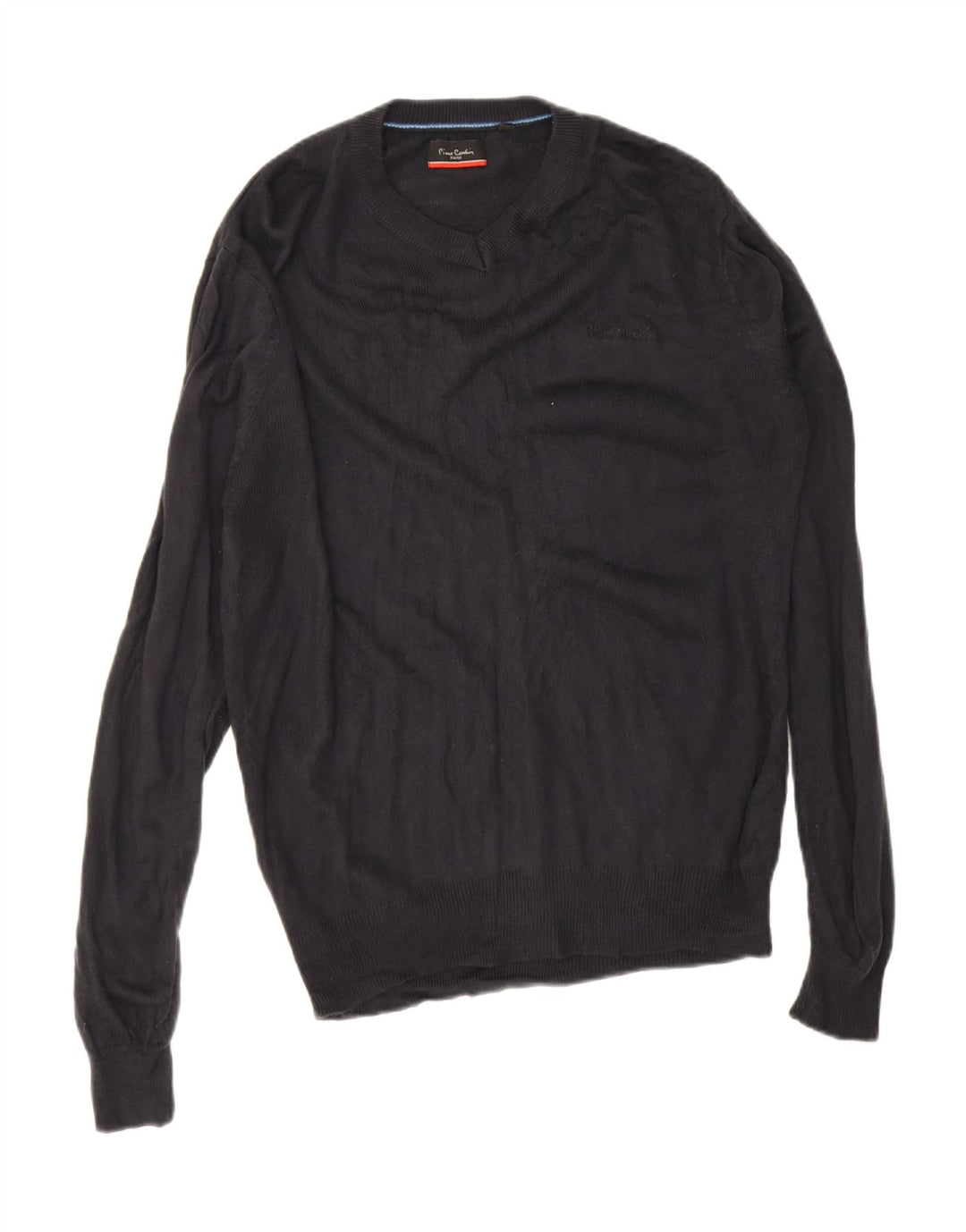 Pierre Cardin Herren-Pullover mit V-Ausschnitt, Mittelblau, Acryl
