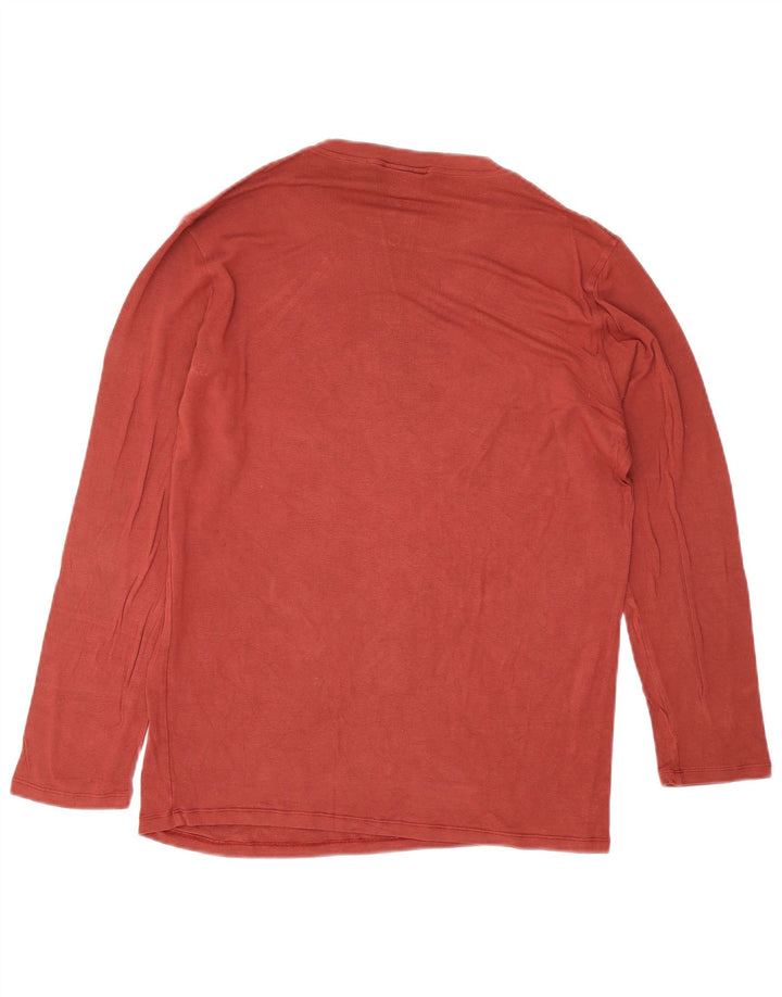 Trussardi Jeans Herren-Top, langärmelig, groß, rote Viskose