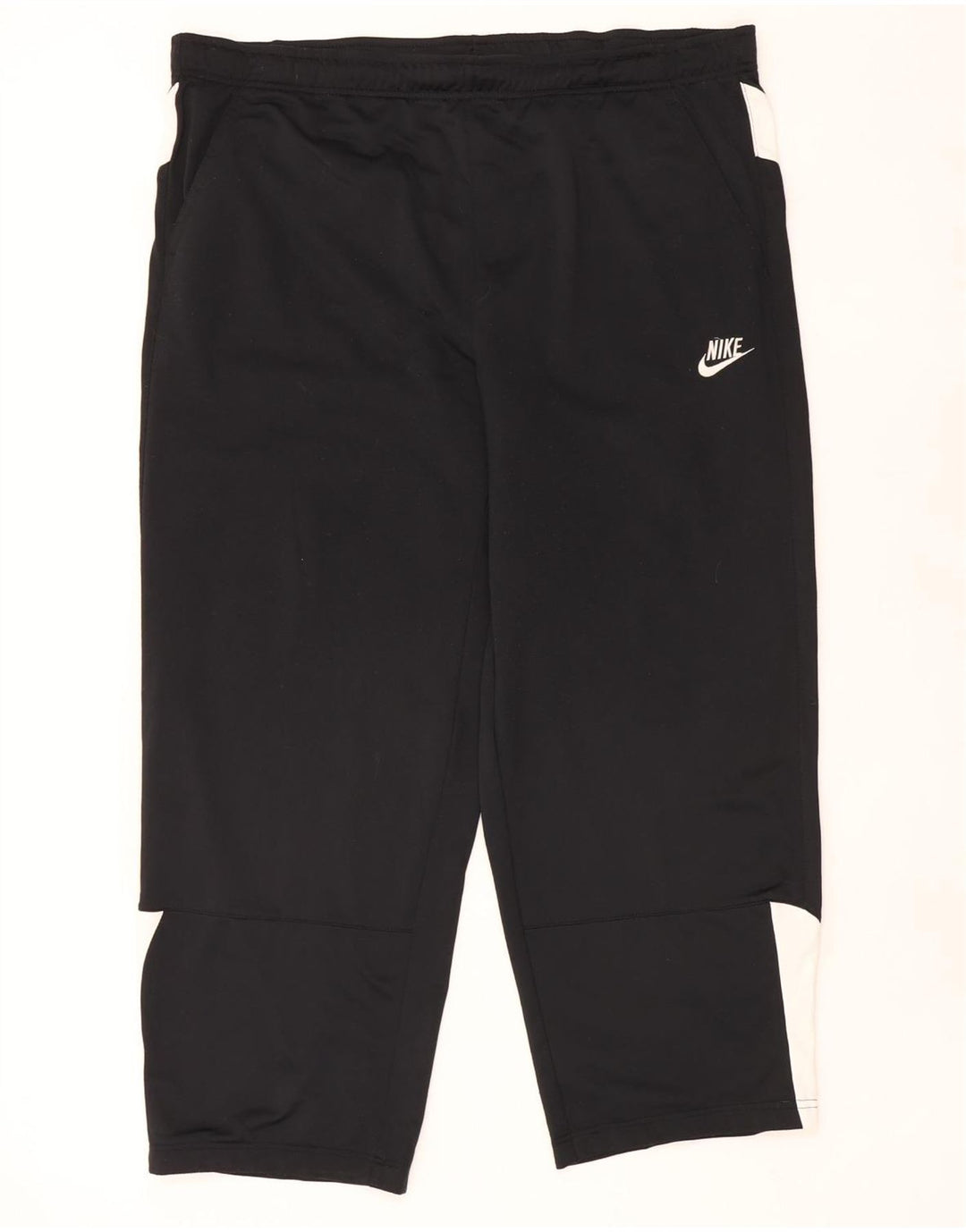 Nike Herren-Trainingshose, kurz, 2XL, schwarzes Farbblock-Polyester