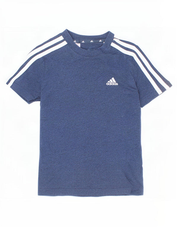 Adidas Jungen T-Shirt Top 7-8 Jahre Marineblaue Baumwolle