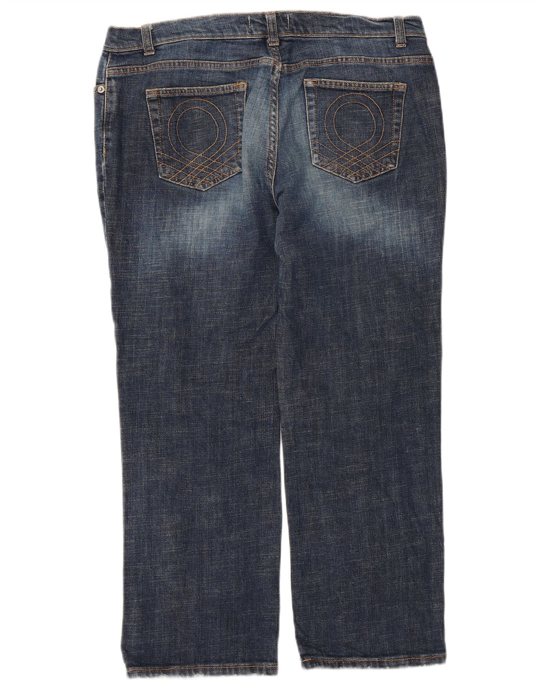 Benetton Damen Kurzjeans W34 L25 Blau