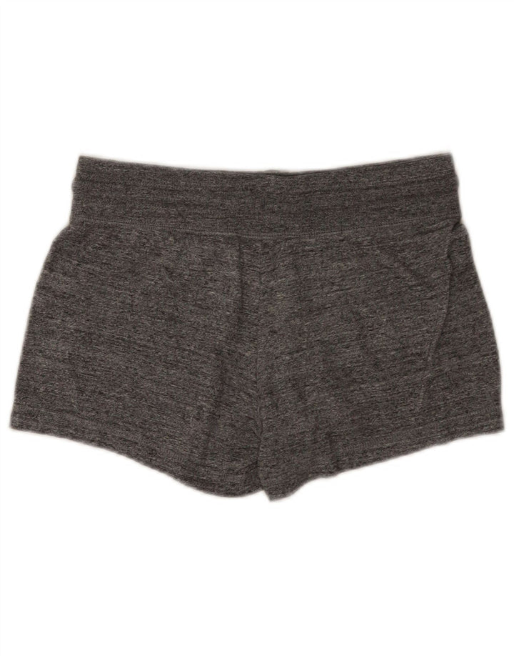 Nike Damen Sportshorts UK 8 Small Grau gefleckte Baumwolle