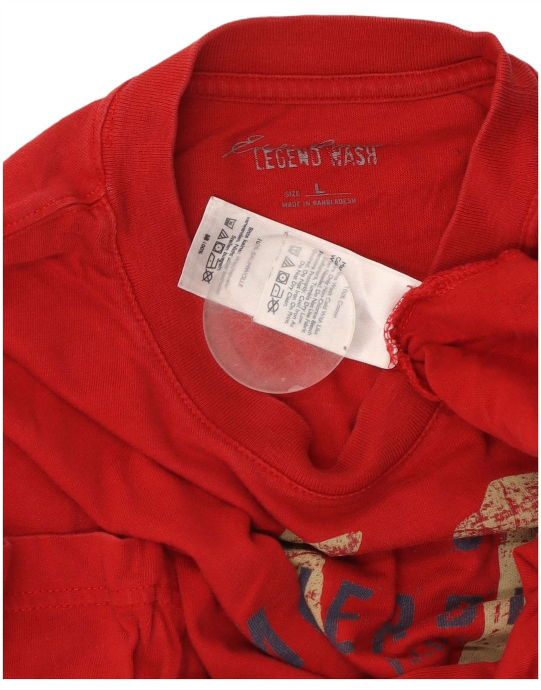 EDDIE BAUER Herren-T-Shirt mit Grafik, Größe L, aus roter Baumwolle