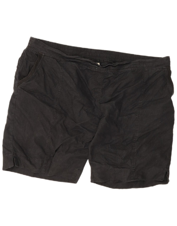 Marks & Spencer Herren Chinoshorts W52 5XL Schwarz Leinen