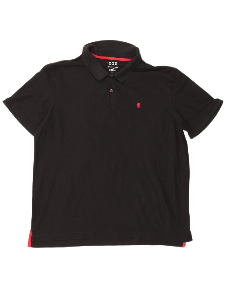 IZOD Herren Poloshirt 2XL Schwarz Baumwolle