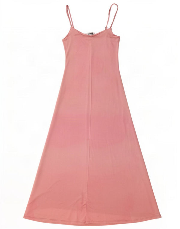 Desigual Damen Ärmelloses Maxikleid UK 10 Small Pink Floral Polyester