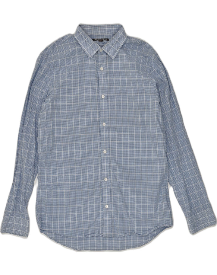MICHAEL KORS Mens Shirt Large Blue Check Cotton | Vintage Michael Kors | Thrift | Second-Hand Michael Kors | Used Clothing | Messina Hembry 