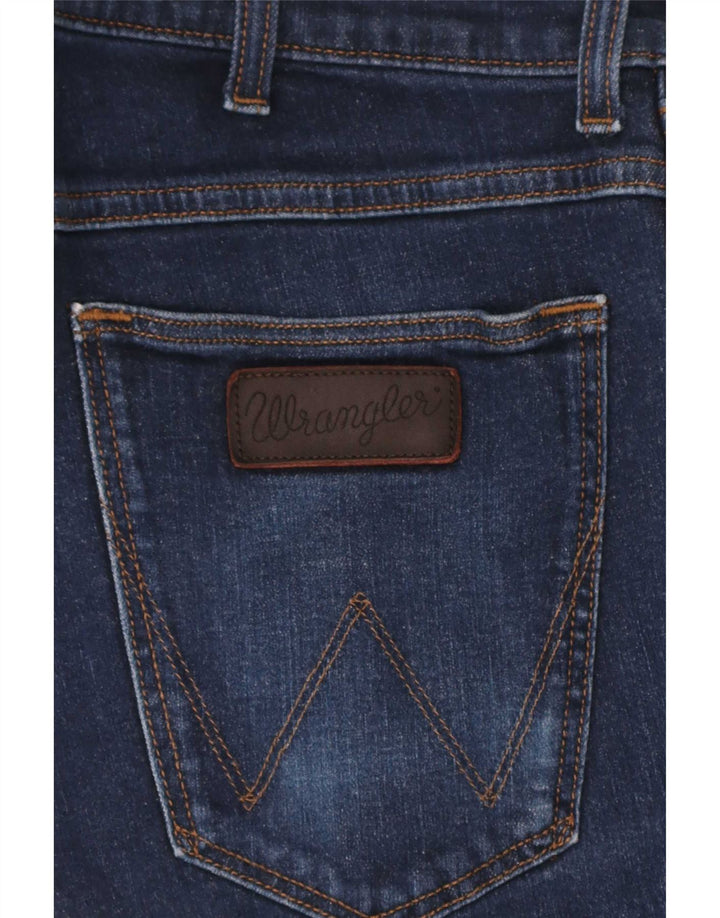 Wrangler Herren Slim Jeans W31 L32 Marineblaue Baumwolle