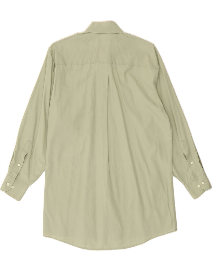 DKNY Mens Shirt Size 14 1/2 Small Green Cotton Vintage Dkny and Second-Hand Dkny from Messina Hembry 