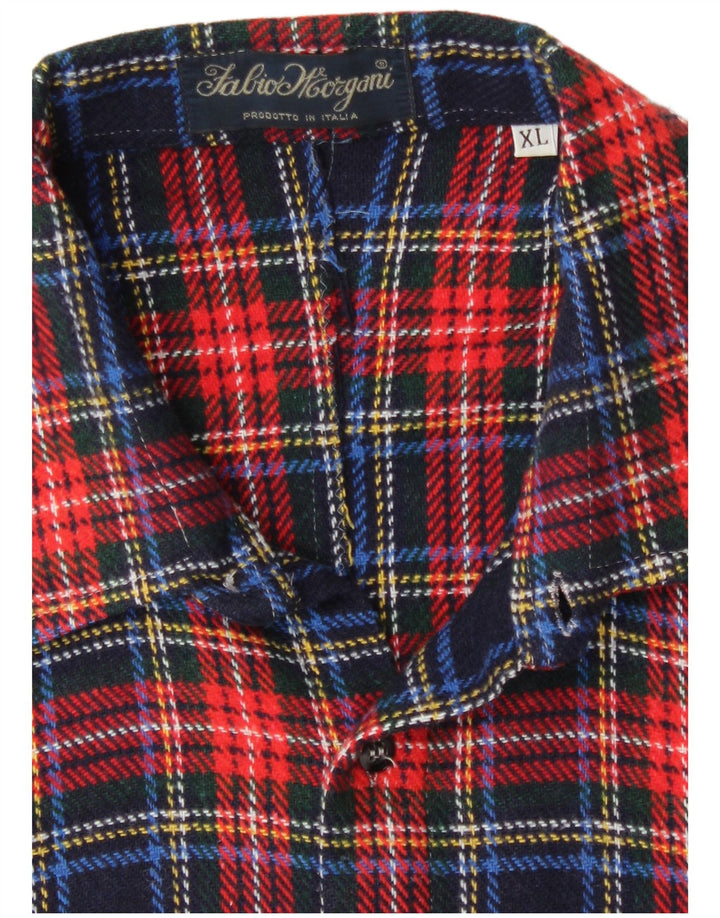 Vintage Herren Kariertes Overshirt Hemd XL Rot kariert