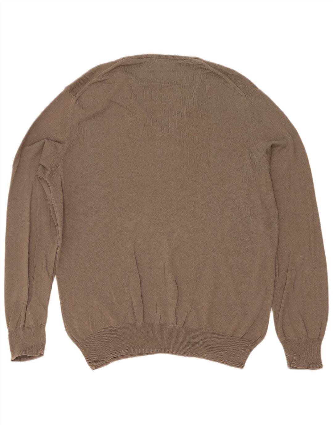 Zara Herren Pullover mit V-Ausschnitt Mittelgrau