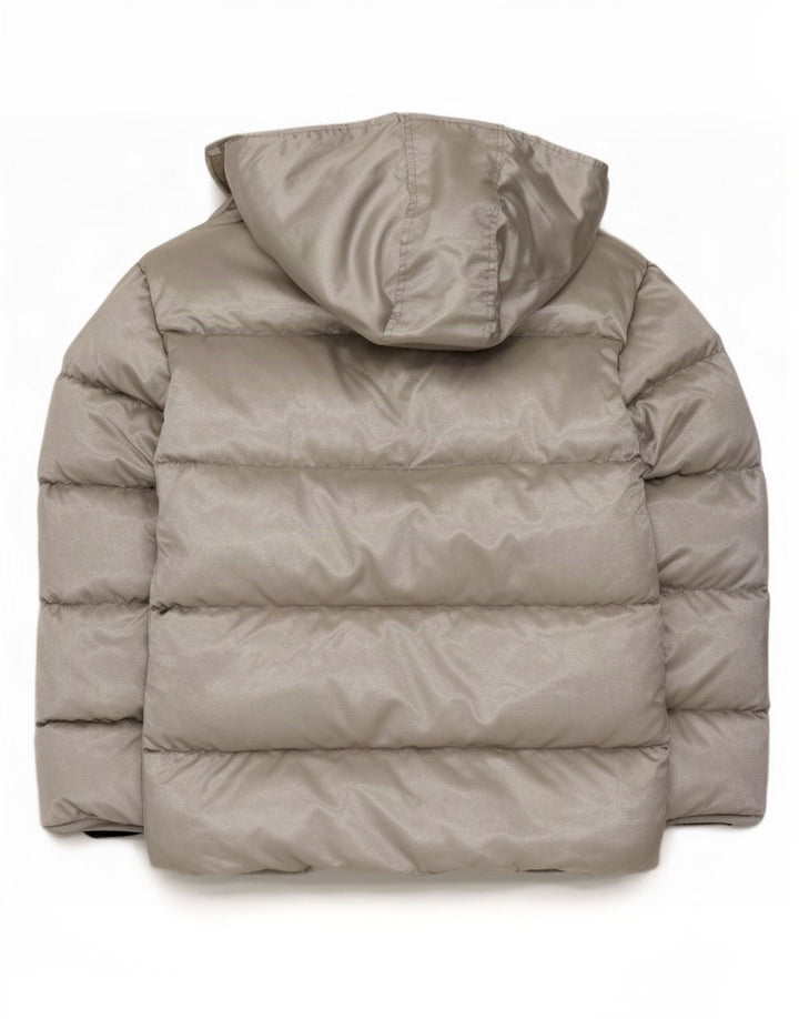 Gap Damen-Kapuzen-Übergröße, wattierte Jacke, UK 16, Größe L, silberfarben, Polyester