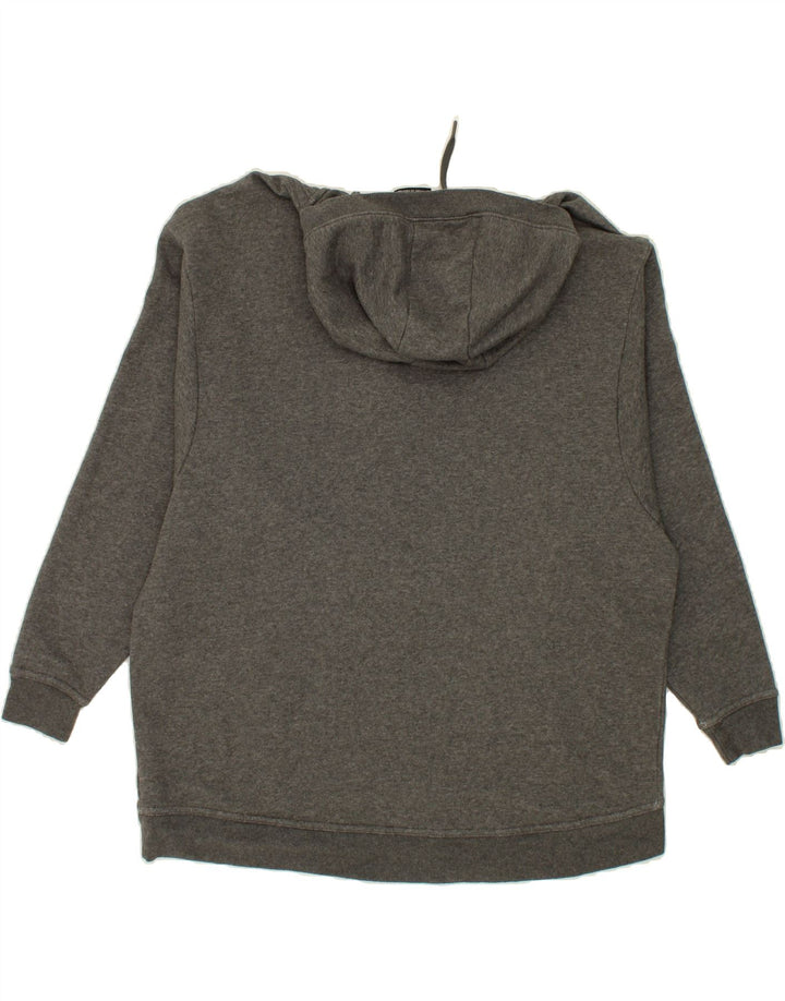 NIKE Womens Oversized Hoodie Jumper UK 16 Large Grey Cotton Vintage Nike and Second-Hand Nike from Messina Hembry 