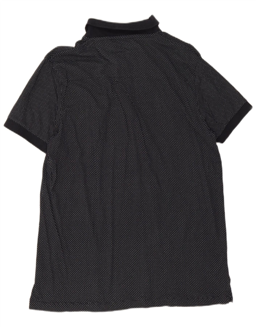 French Connection Herren-Poloshirt XL aus marineblau gepunkteter Baumwolle