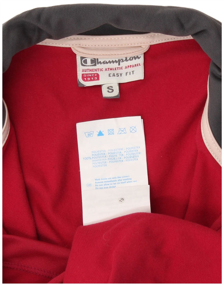 Champion Damen-Trainingsanzug-Oberteil, leicht zu montieren, UK-Gr. 10, Größe S, Rot, Polyester
