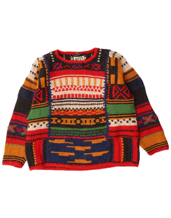 THE WEST END Damen-Pullover mit U-Boot-Ausschnitt, Gr. 14, mittelmehrfarbig