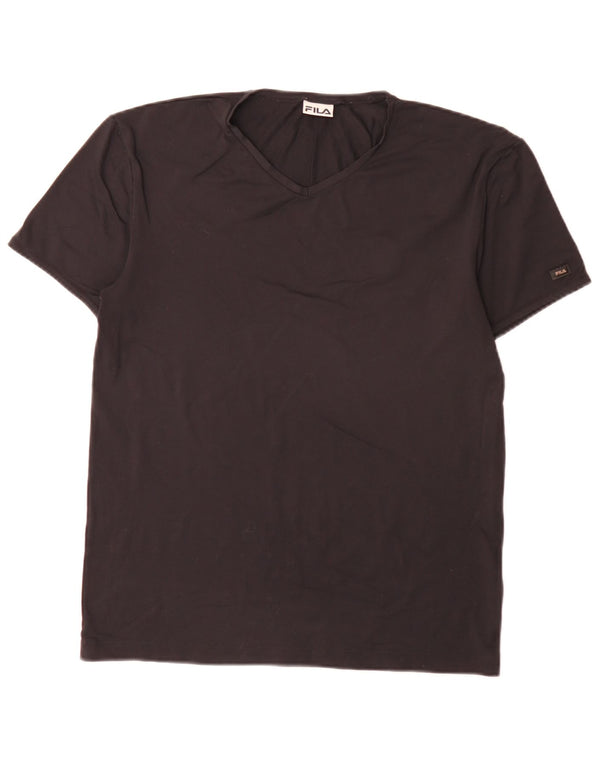 Fila Herren T-Shirt Top Medium Schwarz