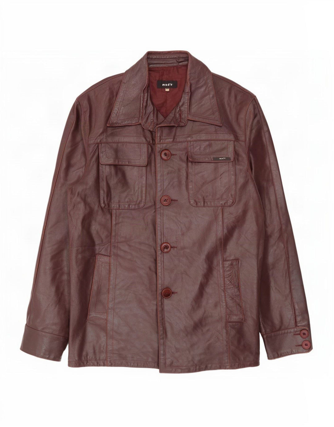 Vintage Herren Lederjacke UK 42 XL Burgund