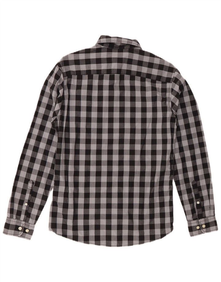 Jack & Jones Herrenhemd XS Grau Gingham Baumwolle