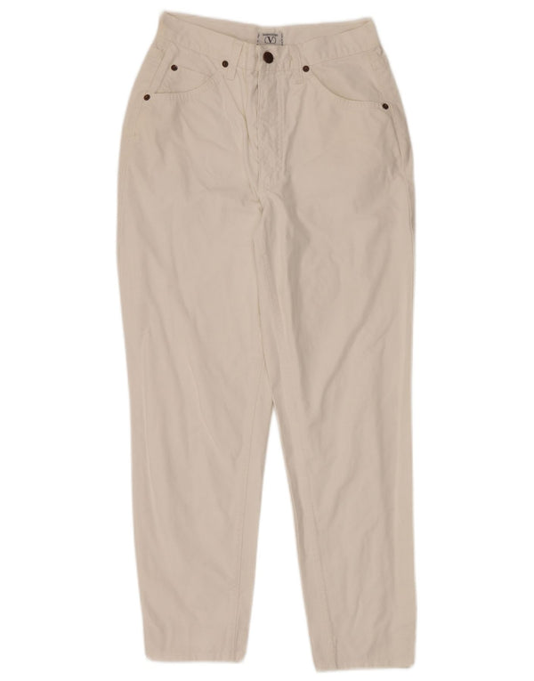 Valentino Damen High Rise Tapered Jeans W31 L26 Weiße Baumwolle