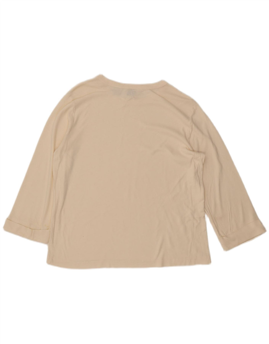 ORVIS Damen-Oversize-Oberteil, 3/4-Ärmel, UK-Größe 14, mittelbeige Baumwolle