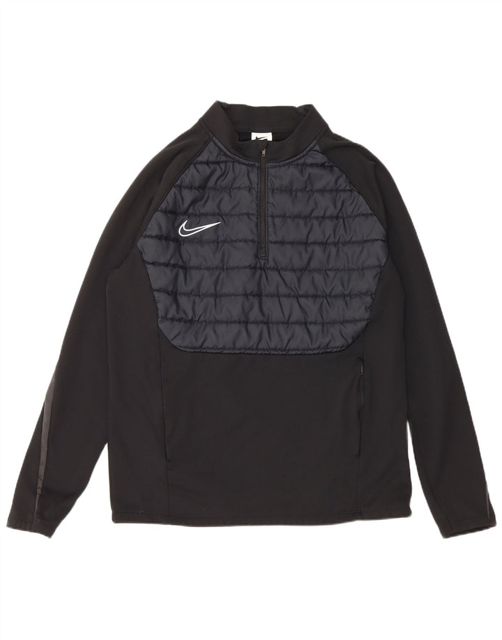 Nike Herren Therma-Fit Pullover-Trainingsanzug-Oberteil, mittelgroß, Schwarz, Farbblock