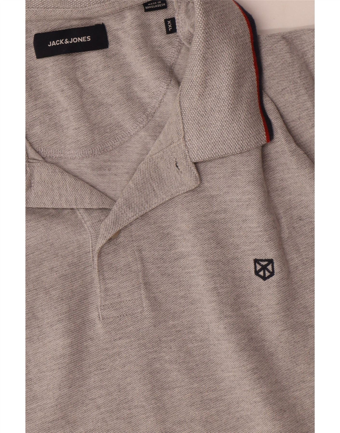 Jack & Jones Herren Poloshirt 2XL Grau Baumwolle
