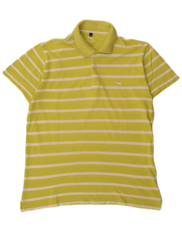 Harmont & Blaine Herren-Poloshirt 2XL grün gestreift aus Baumwolle
