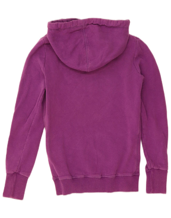 Superdry Damen Grafik-Hoodie-Pullover UK 6 XS Lila Baumwolle