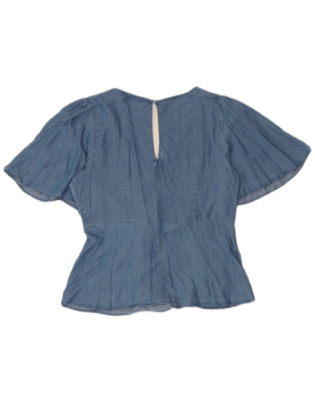 Oasis Damen-Blusenoberteil UK 14 Mittelblaues Lyocell
