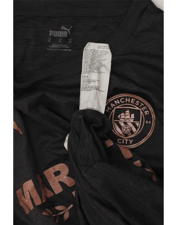 Puma Herren Grafik-T-Shirt-Oberteil Mittelgraues Polyester