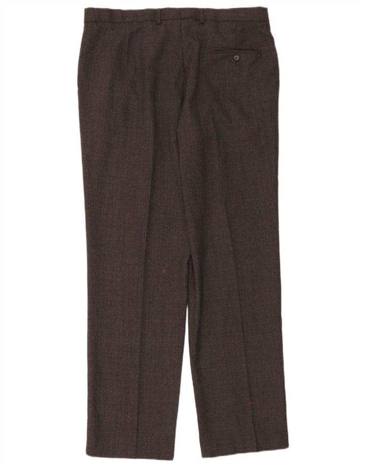 Marks & Spencer Herren-Anzughose, gerade, normale Passform, W36, L33, graue Wolle