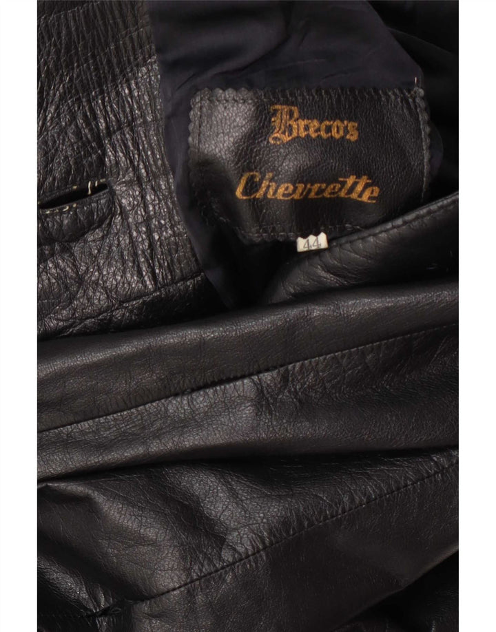 Breco's Damen Ledermantel IT 44 Medium Schwarz