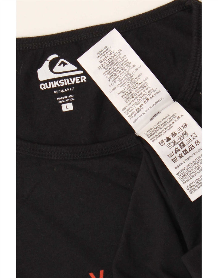 Quiksilver Mens Graphic Vest Top Large Schwarz Baumwolle