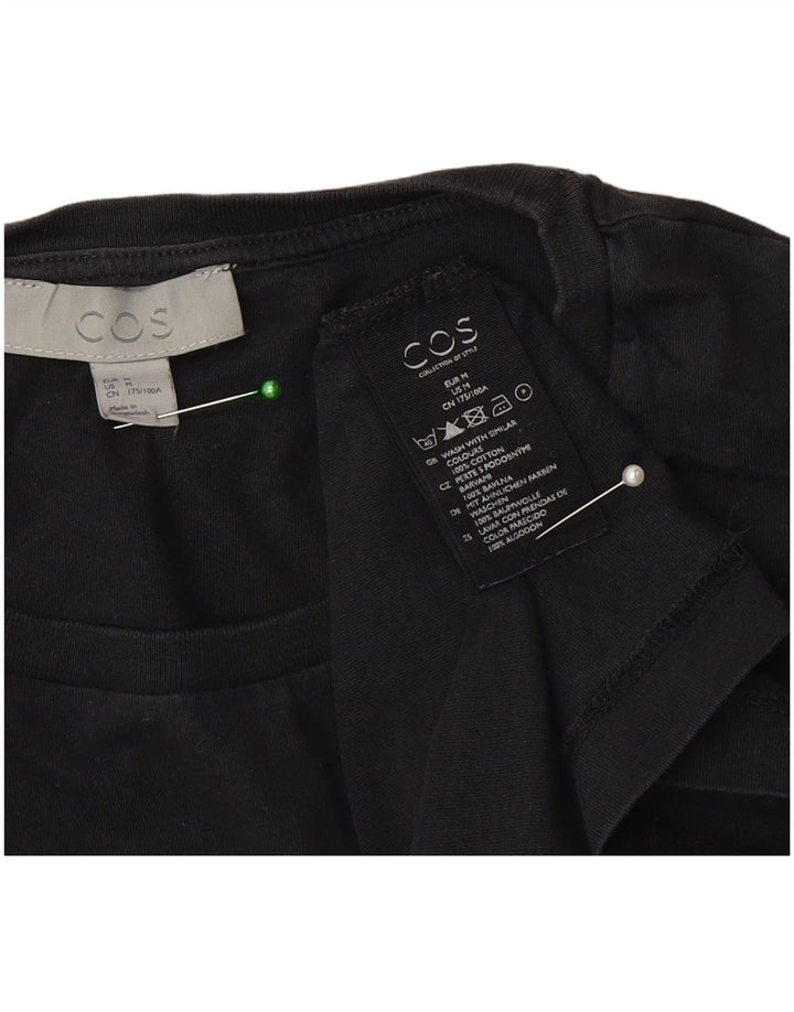 Cos Herren T-Shirt Top Medium Schwarz Baumwolle
