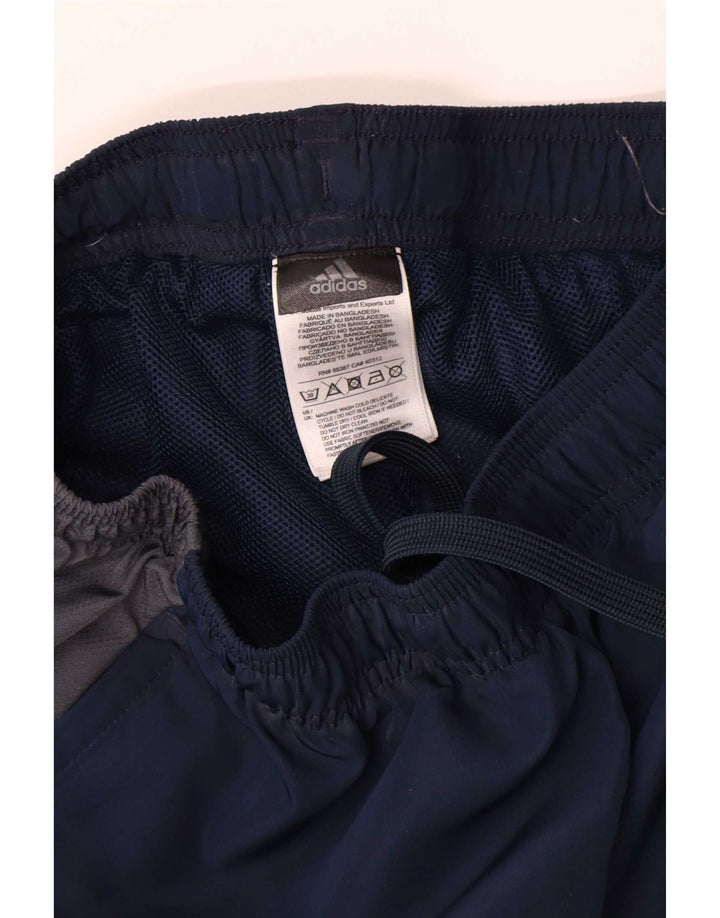 Adidas Herren-Trainingshose, mittelgroß, marineblau, Colourblock-Polyester