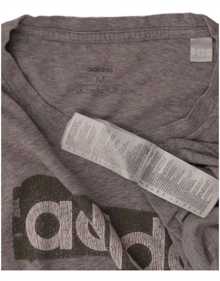 Adidas Herren Grafik-T-Shirt aus mittelgrauer Baumwolle